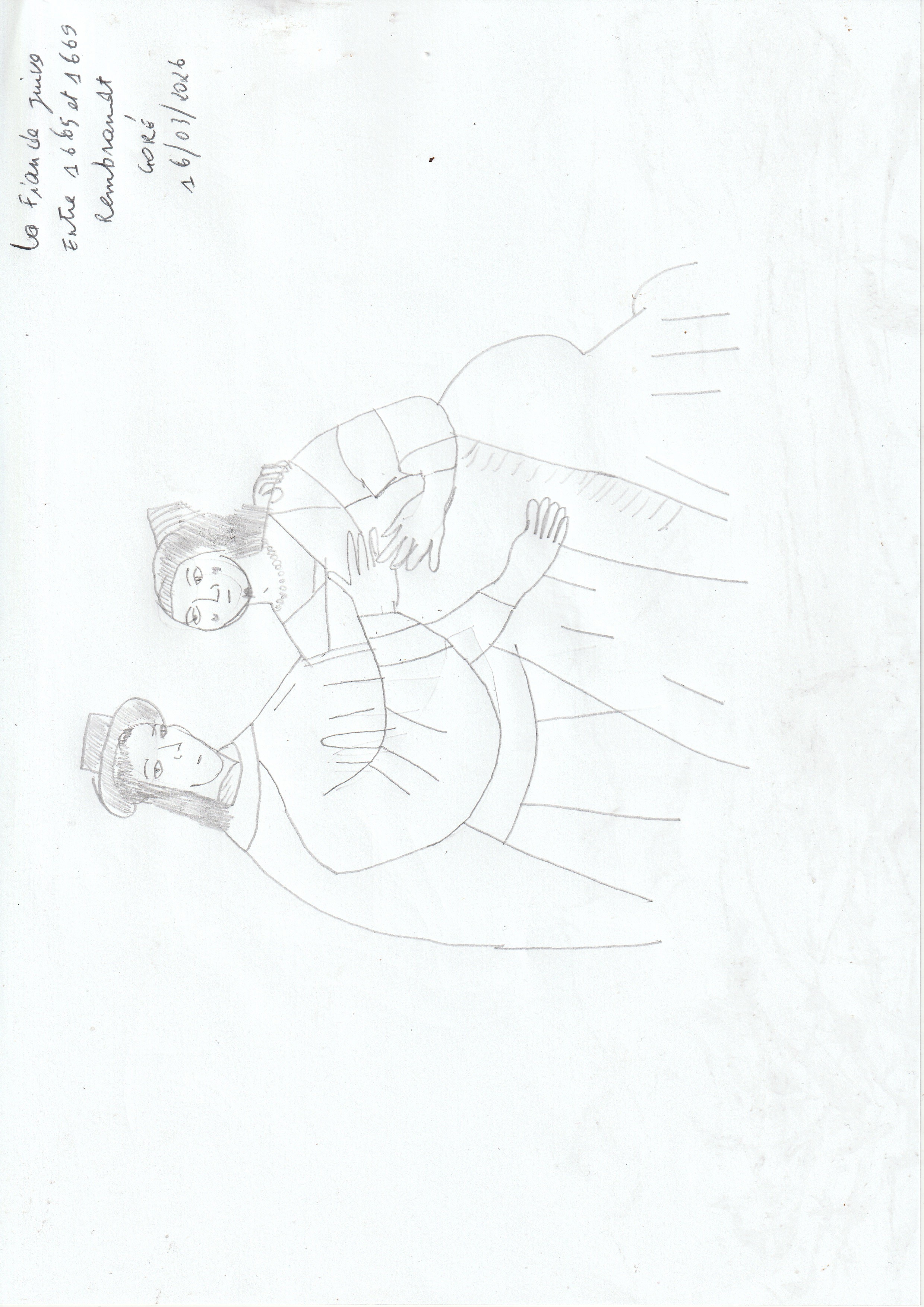 Dessin La Fiancée juive de GOLI Gore Gbaka